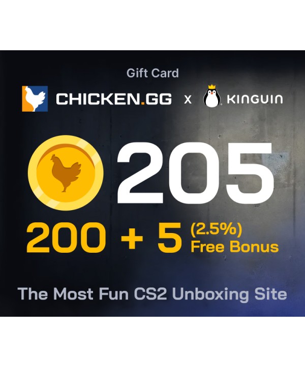 Chicken.GG 200 + 5 FREE Tokens Key GLOBAL